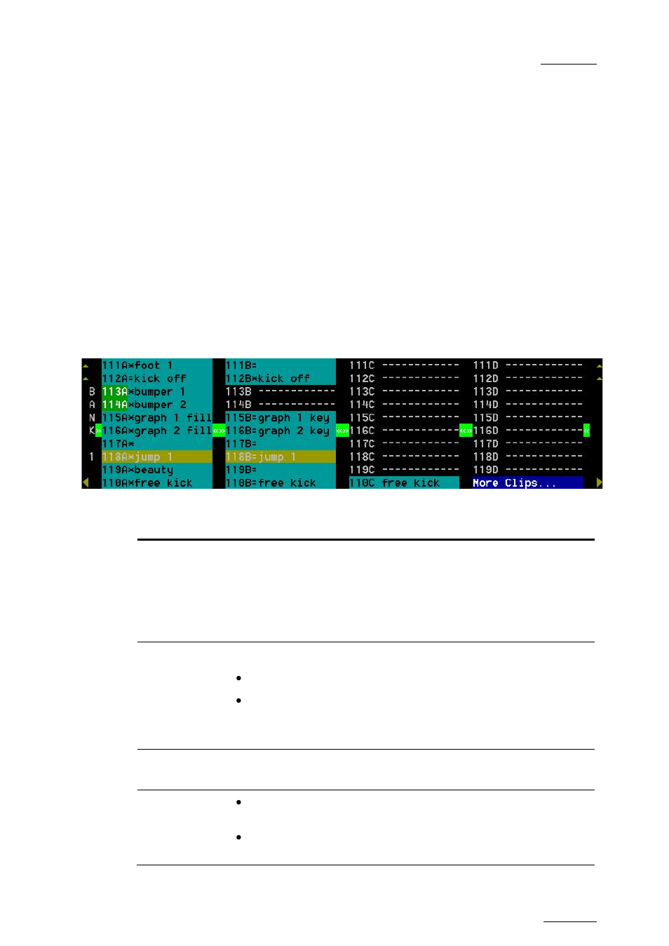 F0:playlist, 4 the clip information area, The clip information area | Nformation | EVS MulticamLSM Version 10.04 - January 2011 Operating Manual User Manual | Page 67 / 201