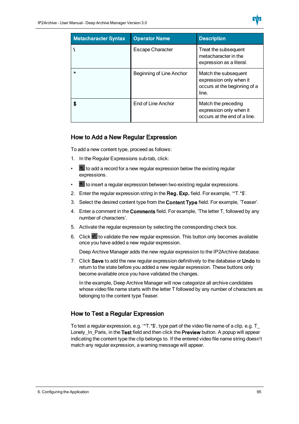 EVS IP2Archive Deep Archive Manager Version 3.0 - October 2012 User Manual User Manual | Page 102 / 111