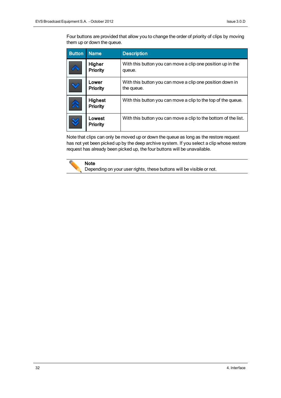 EVS IP2Archive Deep Archive Manager Version 3.0 - October 2012 User Manual User Manual | Page 39 / 111