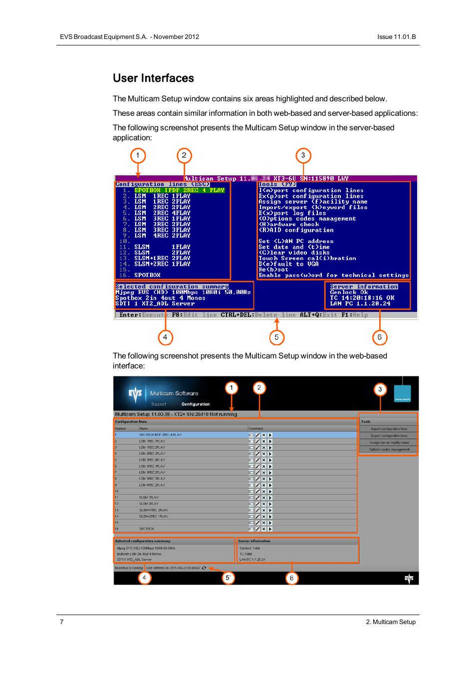 User interfaces | EVS XT3 Version 11.01 - November 2012 Configuration Manual User Manual | Page 17 / 254