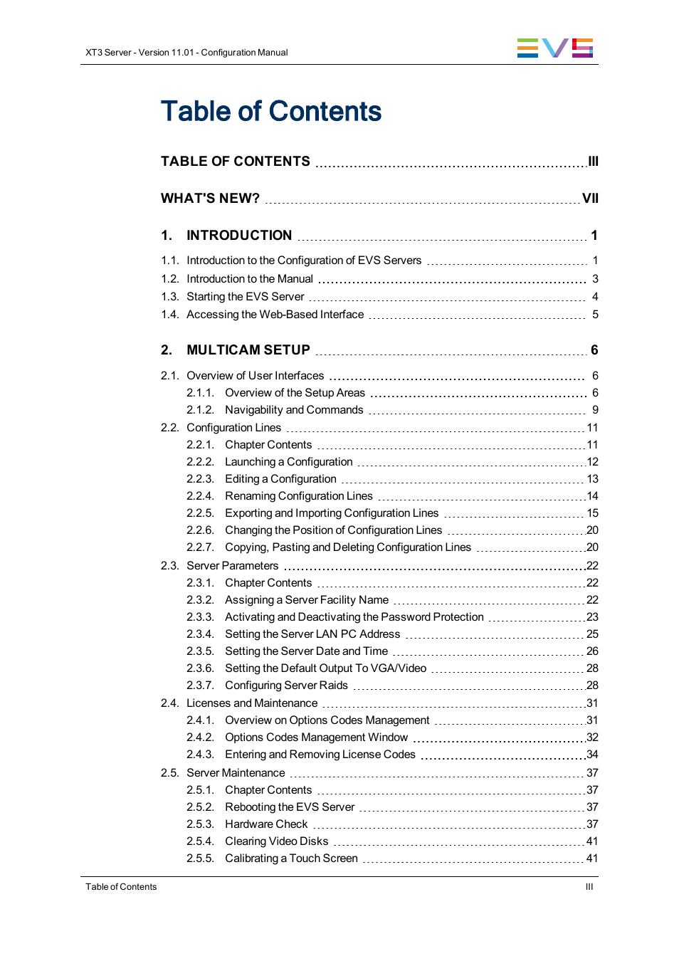 EVS XT3 Version 11.01 - November 2012 Configuration Manual User Manual | Page 5 / 254