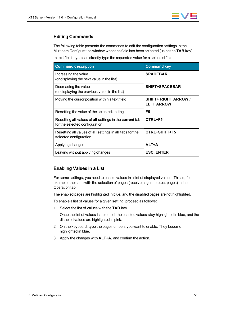 EVS XT3 Version 11.01 - November 2012 Configuration Manual User Manual | Page 60 / 254