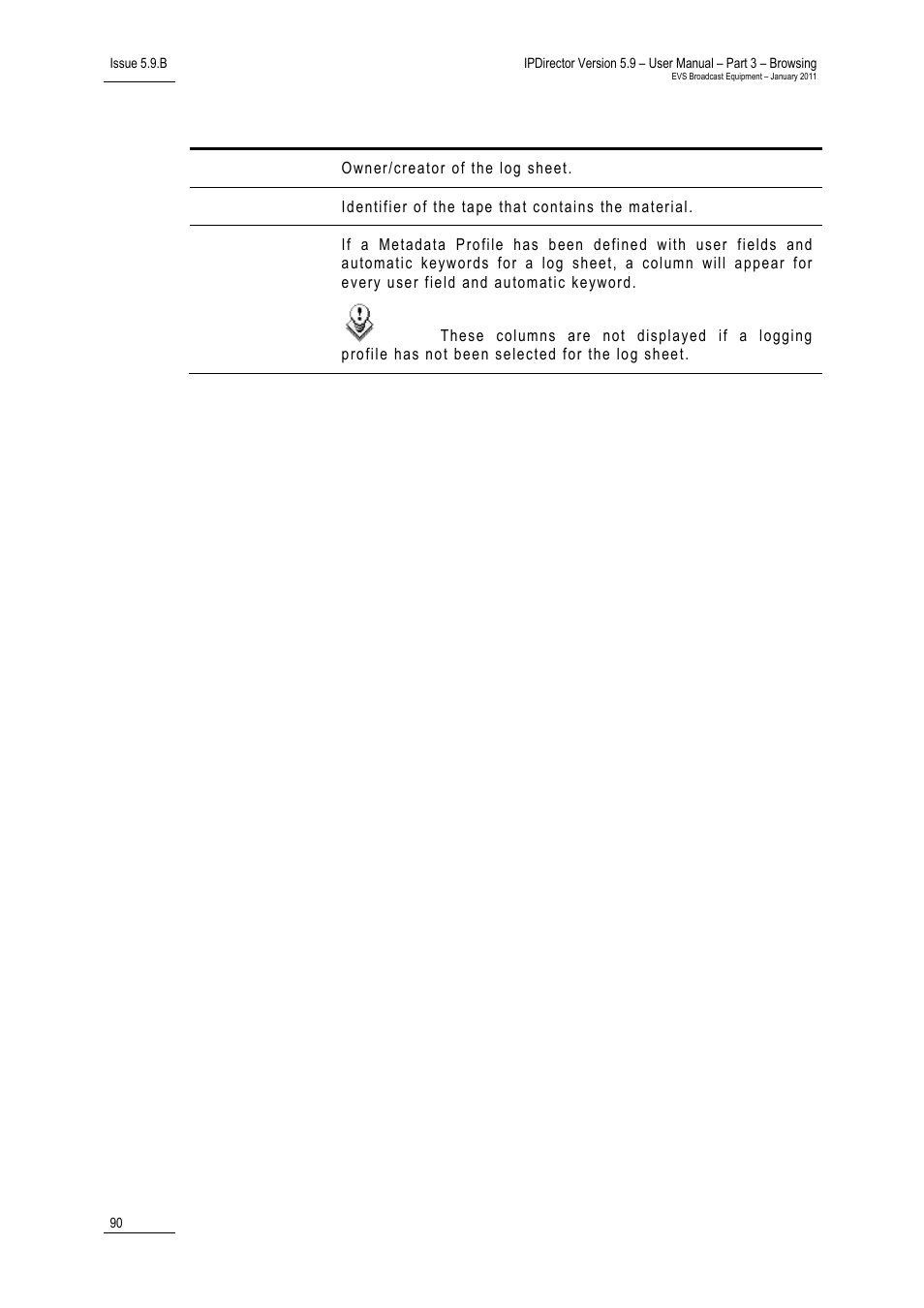 EVS IPDirector Version 5.9 - January 2011 Part 3 User’s Manual User Manual | Page 103 / 139