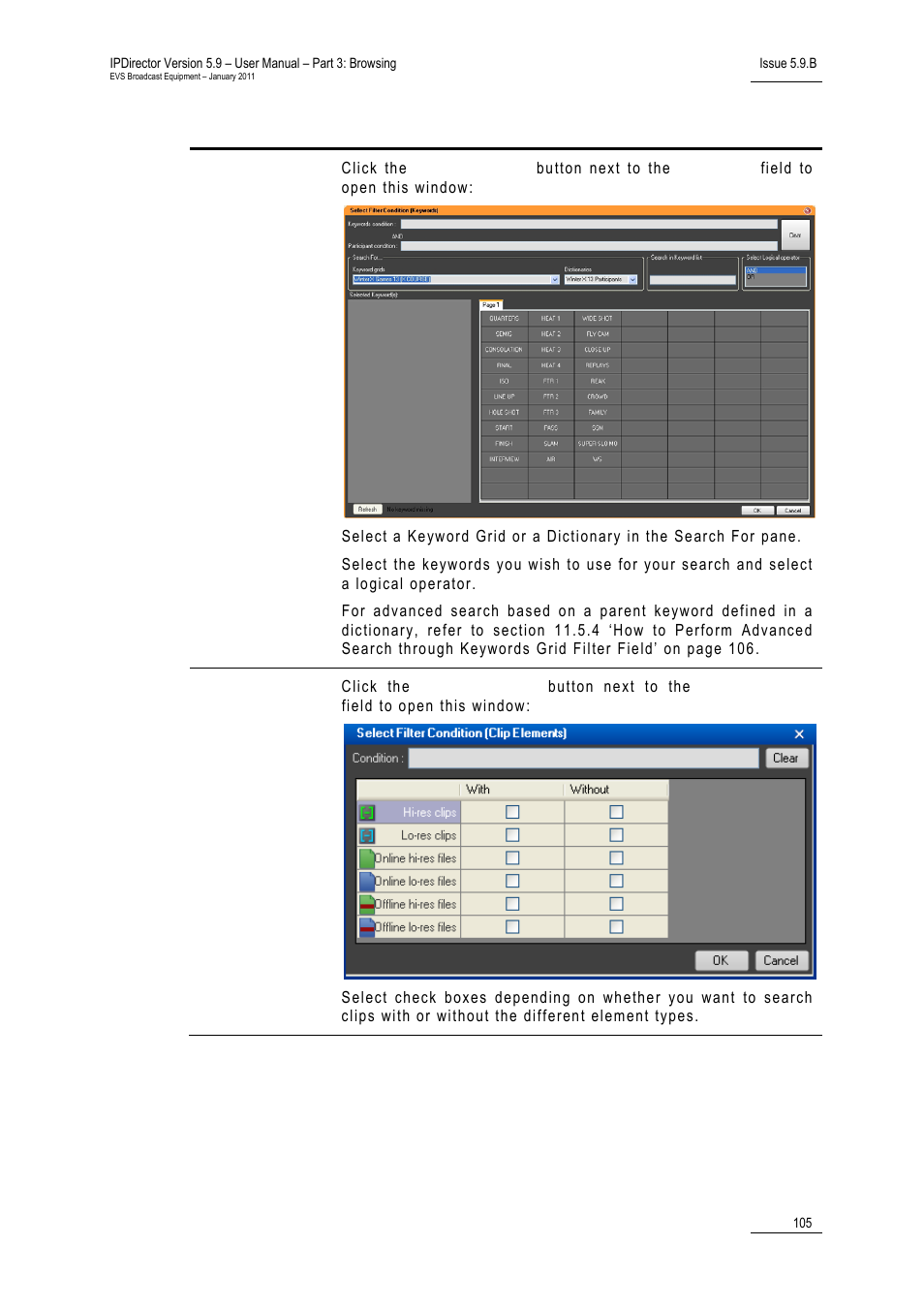 EVS IPDirector Version 5.9 - January 2011 Part 3 User’s Manual User Manual | Page 118 / 139