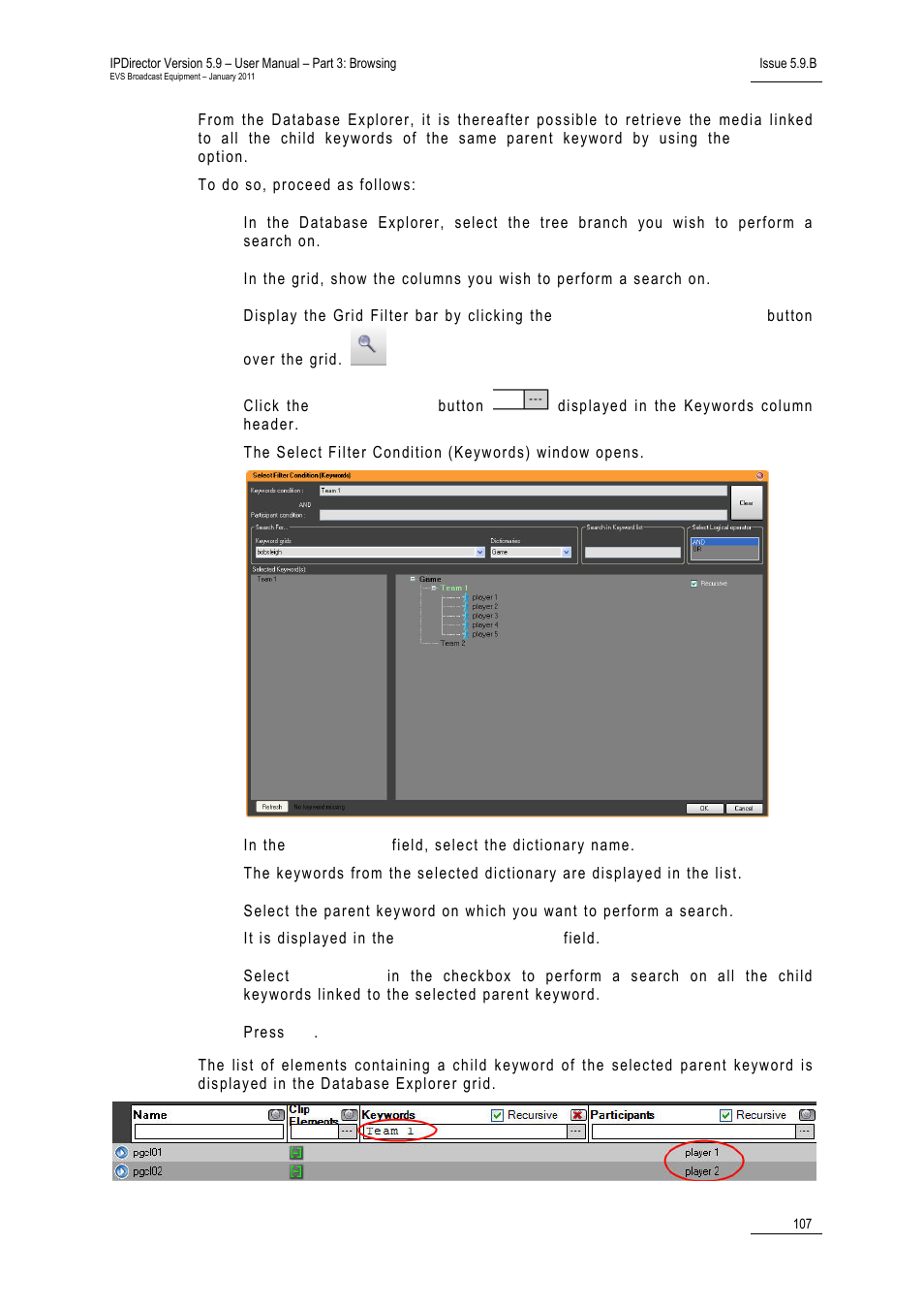 EVS IPDirector Version 5.9 - January 2011 Part 3 User’s Manual User Manual | Page 120 / 139