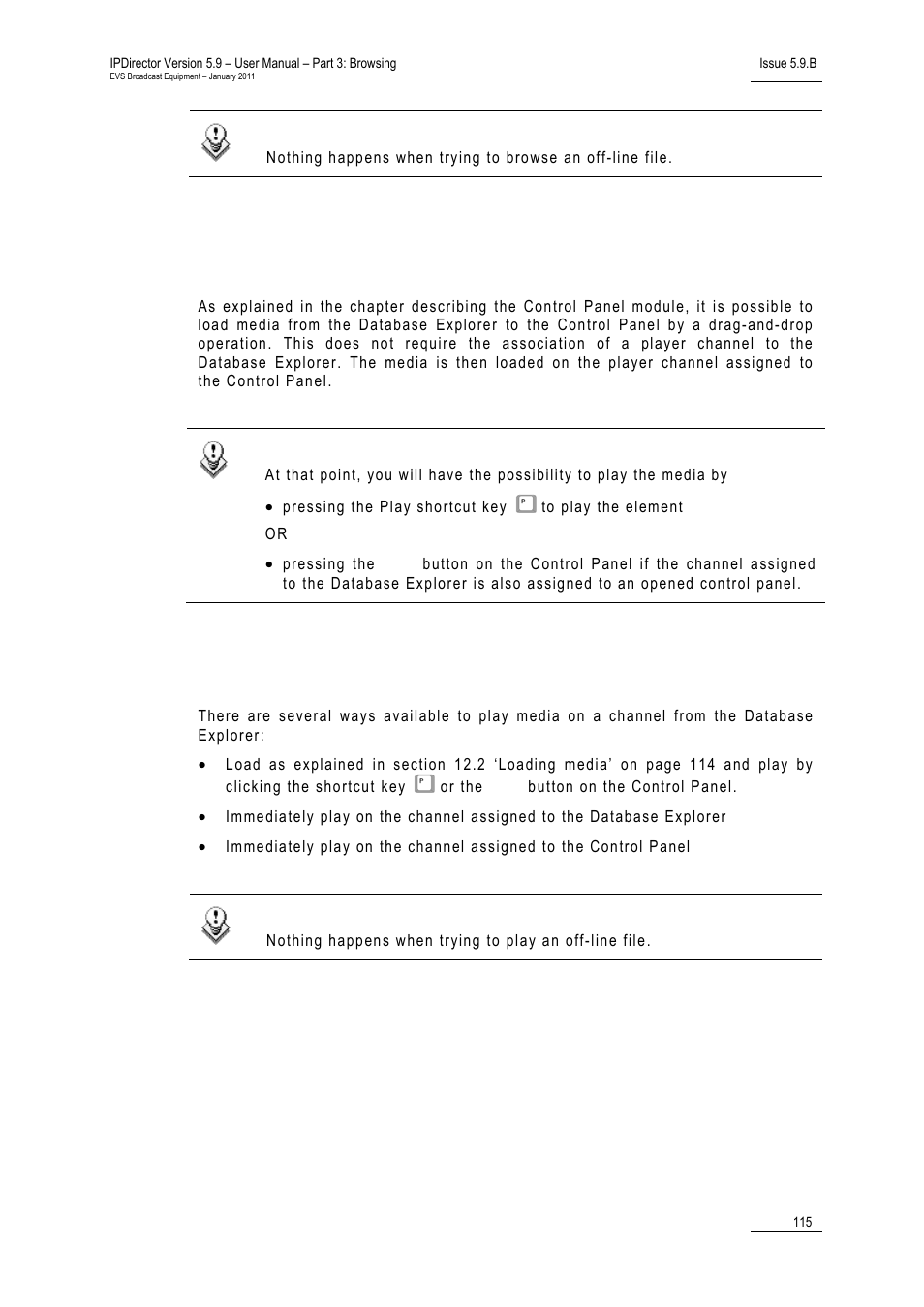 3 playing media, How to apply saved filters, How to update a saved filter | N the, Layer, Hannel, Ssociated to the, Ontrol, Anel | EVS IPDirector Version 5.9 - January 2011 Part 3 User’s Manual User Manual | Page 128 / 139
