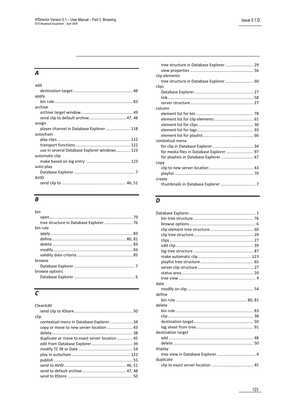 Viewing a log sheet event, Index | EVS IPDirector Version 5.9 - January 2011 Part 3 User’s Manual User Manual | Page 136 / 139