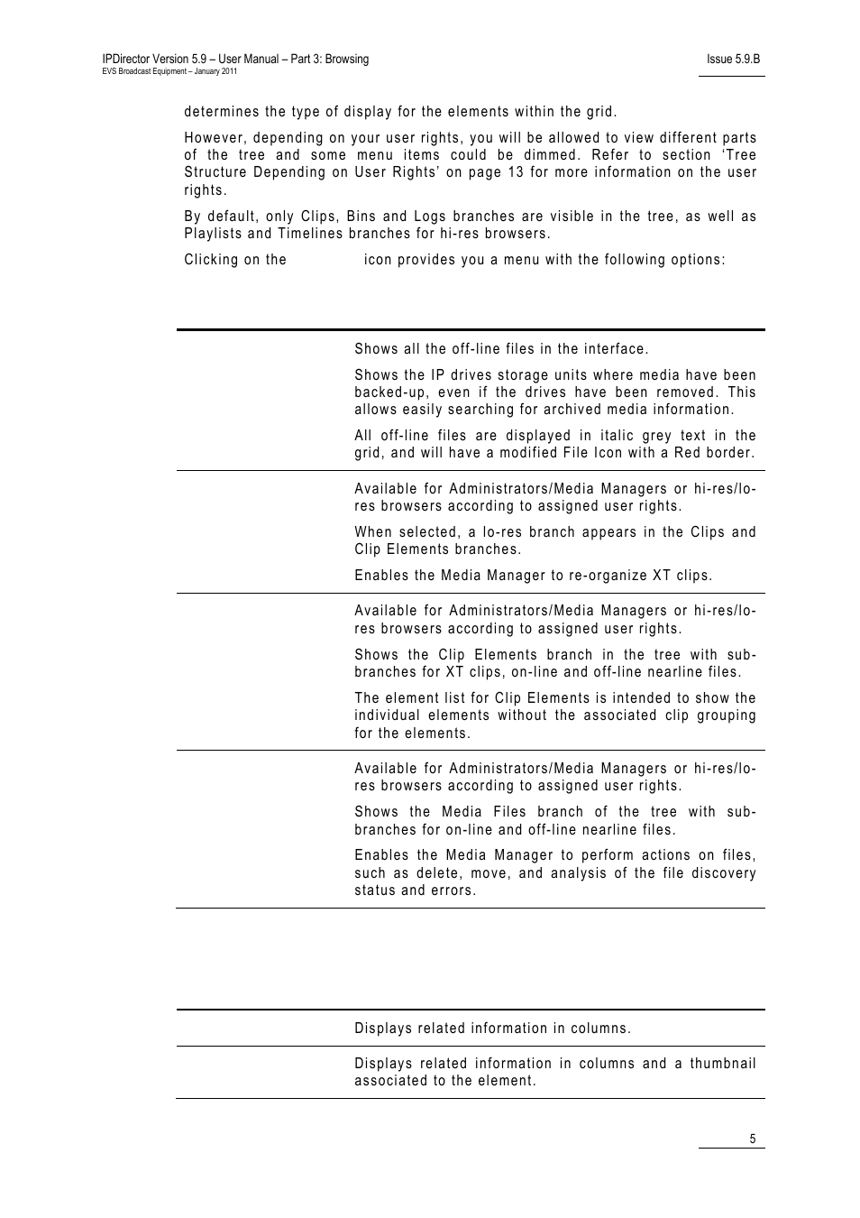 EVS IPDirector Version 5.9 - January 2011 Part 3 User’s Manual User Manual | Page 18 / 139