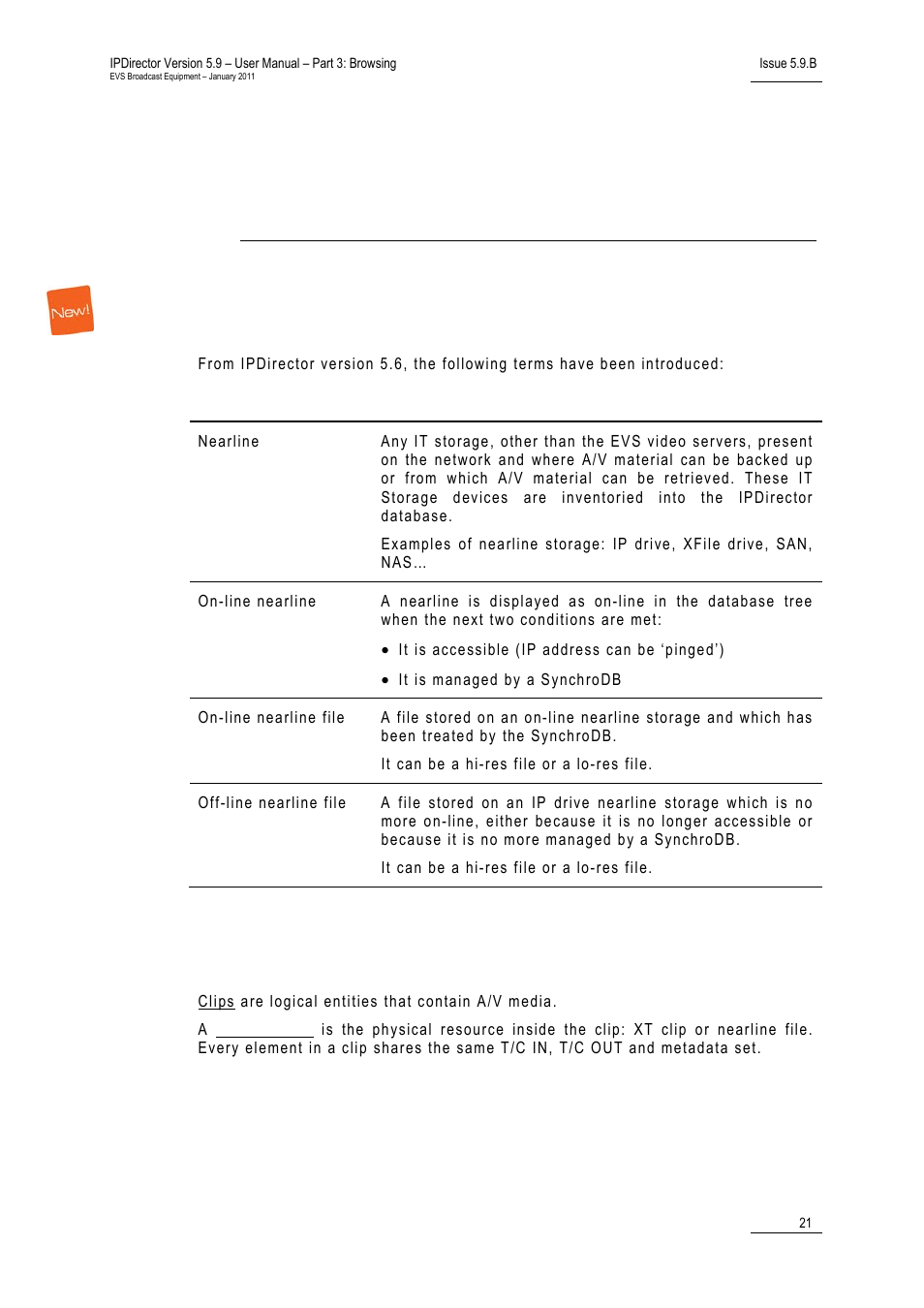 Clips, clip elements and nearline files, 1 terminology, 2 what comprises a clip | Associated beplay remote zone, Associated channel zone | EVS IPDirector Version 5.9 - January 2011 Part 3 User’s Manual User Manual | Page 34 / 139
