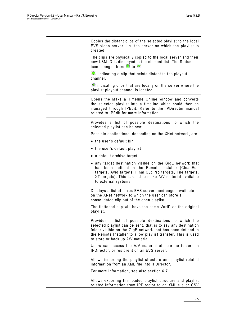 Playlists view, Introduction, Playlists tree structure | EVS IPDirector Version 5.9 - January 2011 Part 3 User’s Manual User Manual | Page 78 / 139