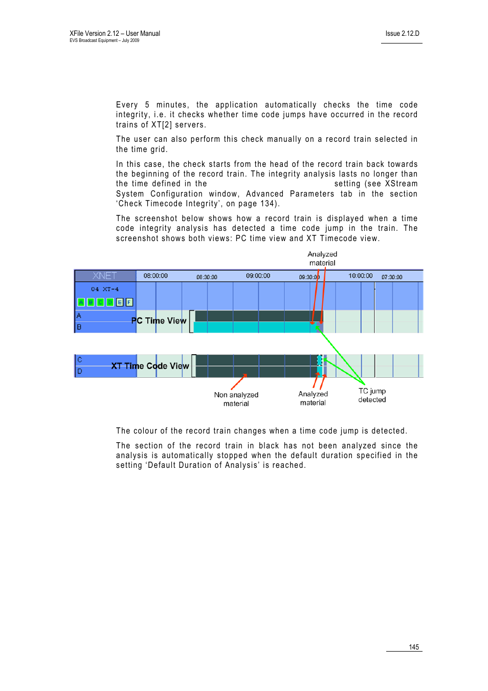 6 check timecode integrity, Xstream_checktimecodeintegrity, Check timecode integrity | Heck, Imecode, Ntegrity | EVS Xfile Version 2.12 - July 2009 User Manual User Manual | Page 146 / 191
