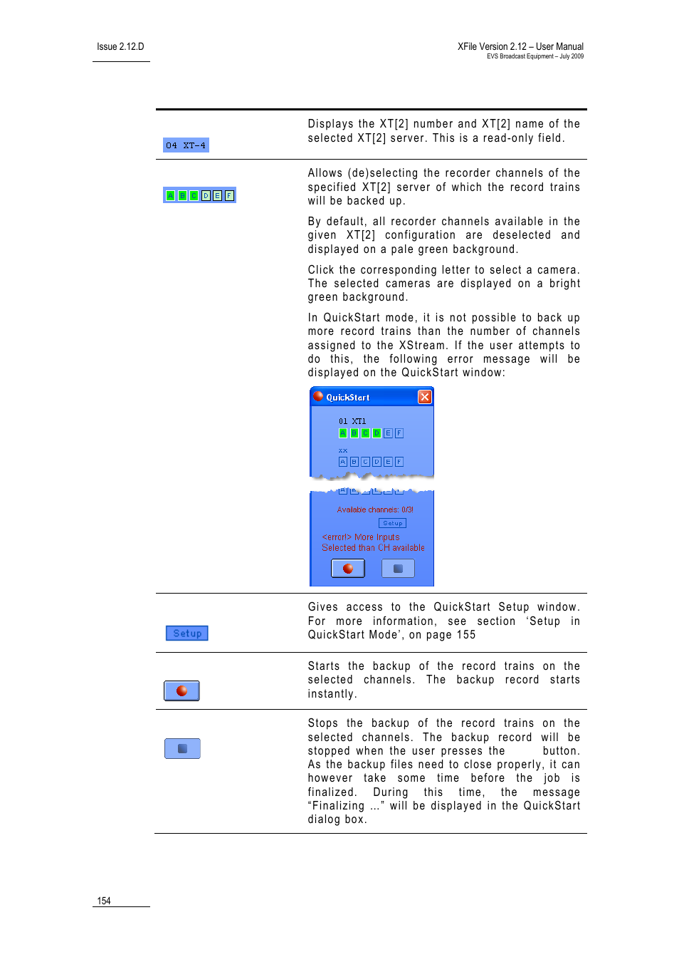 EVS Xfile Version 2.12 - July 2009 User Manual User Manual | Page 155 / 191