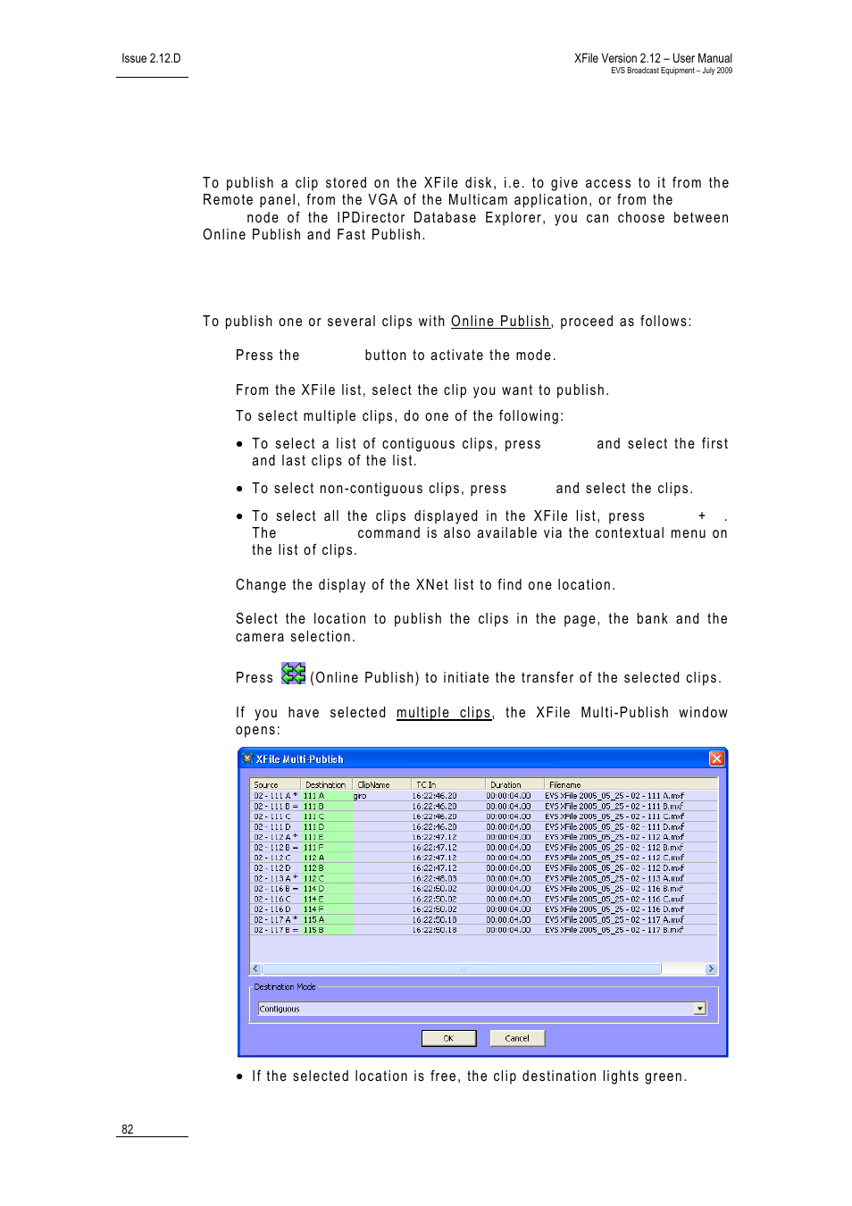 2 how to publish clips, Online publish, Xf_onlinepublish | How to publish clips, Ow to, Ublish, Lips | EVS Xfile Version 2.12 - July 2009 User Manual User Manual | Page 83 / 191