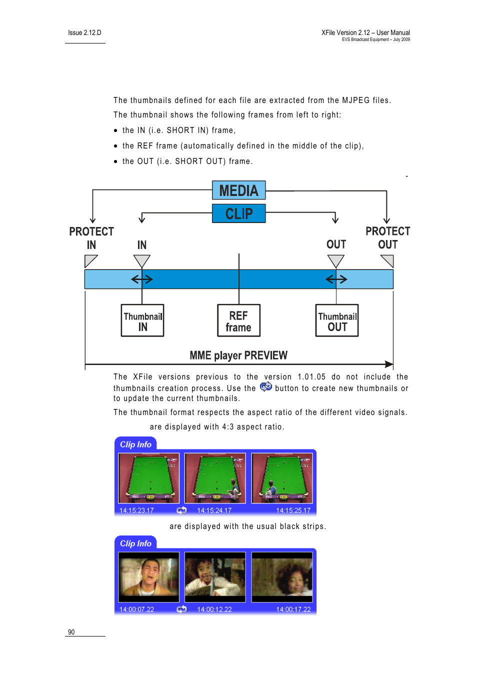 Thumbnails, Humbnails | EVS Xfile Version 2.12 - July 2009 User Manual User Manual | Page 91 / 191