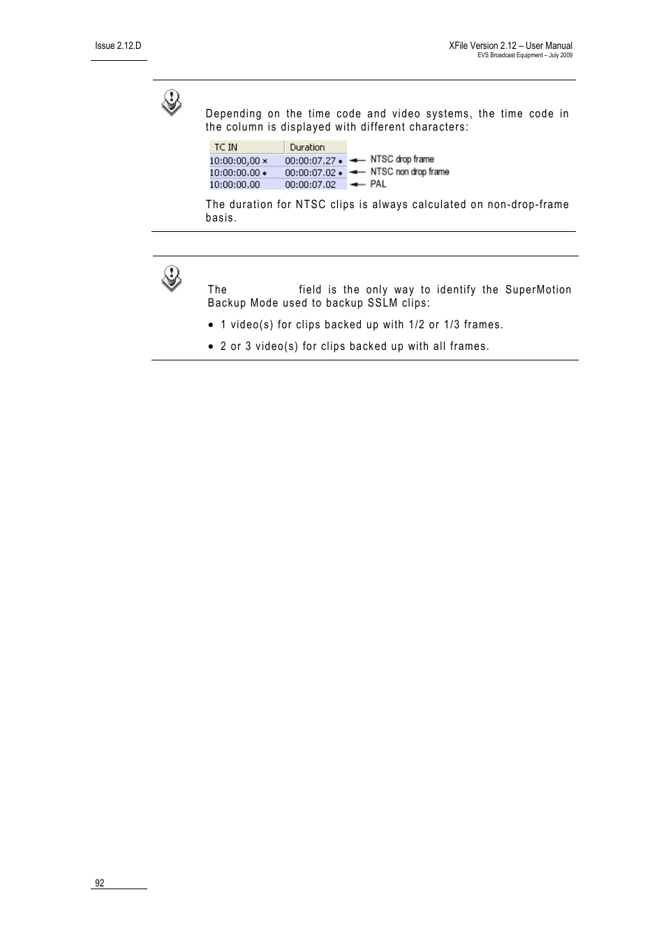 EVS Xfile Version 2.12 - July 2009 User Manual User Manual | Page 93 / 191