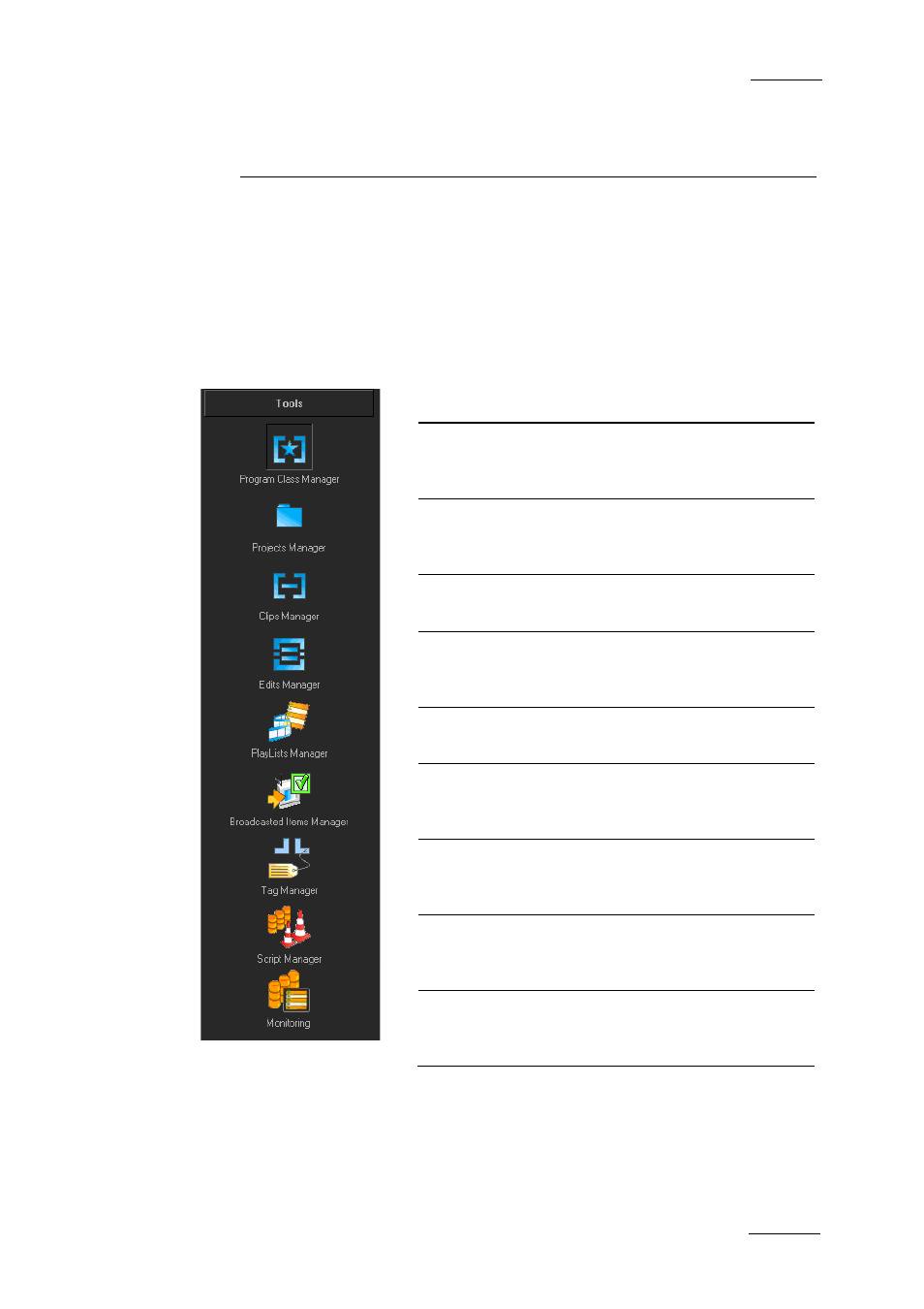 Tools, 1 introduction, Introduction | EVS XEDIO Manager Version 4.1 - December 2011 User Manual User Manual | Page 123 / 138