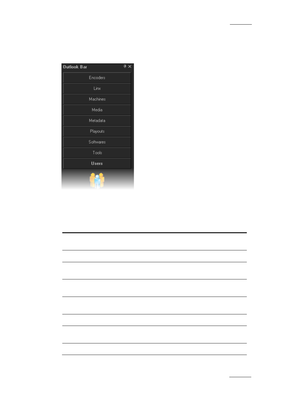 2 the outlook bar, The outlook bar, Utlook | EVS XEDIO Manager Version 4.1 - December 2011 User Manual User Manual | Page 15 / 138