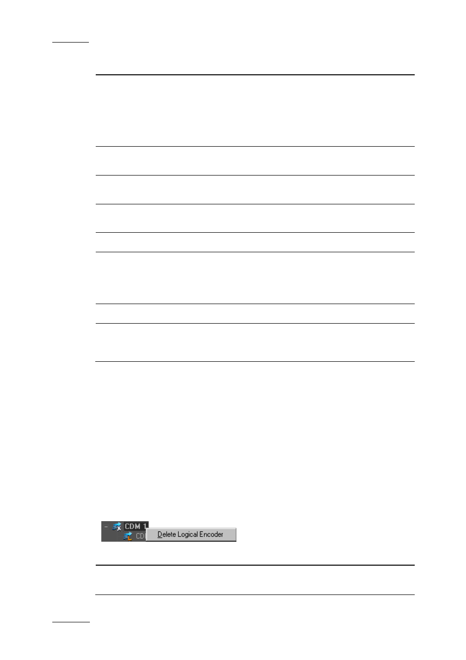 3 modifying the logical encoder properties, 4 possible actions with contextual menus, Deleting a logical encoder | Modifying the logical encoder properties, Possible actions with contextual menus, Odifying the, Ogical, Ncoder, Roperties, Ossible | EVS XEDIO Manager Version 4.1 - December 2011 User Manual User Manual | Page 24 / 138