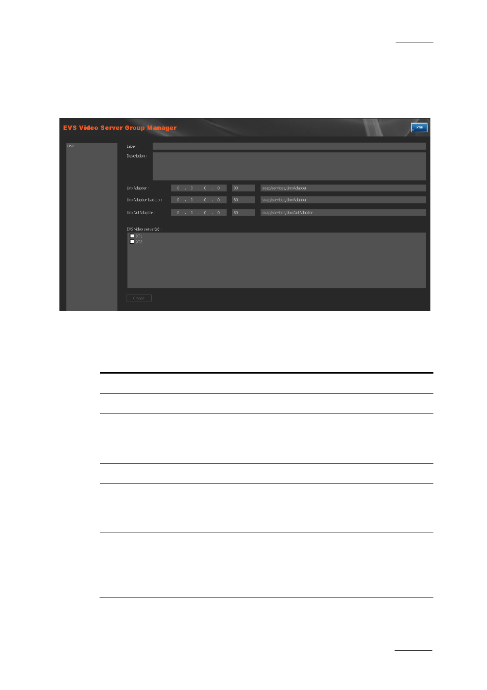 4 evs video server group, Evs video server group | EVS XEDIO Manager Version 4.1 - December 2011 User Manual User Manual | Page 33 / 138