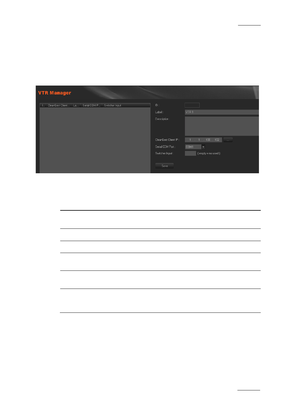 2 vtr manager, Vtr manager | EVS XEDIO Manager Version 4.1 - December 2011 User Manual User Manual | Page 35 / 138