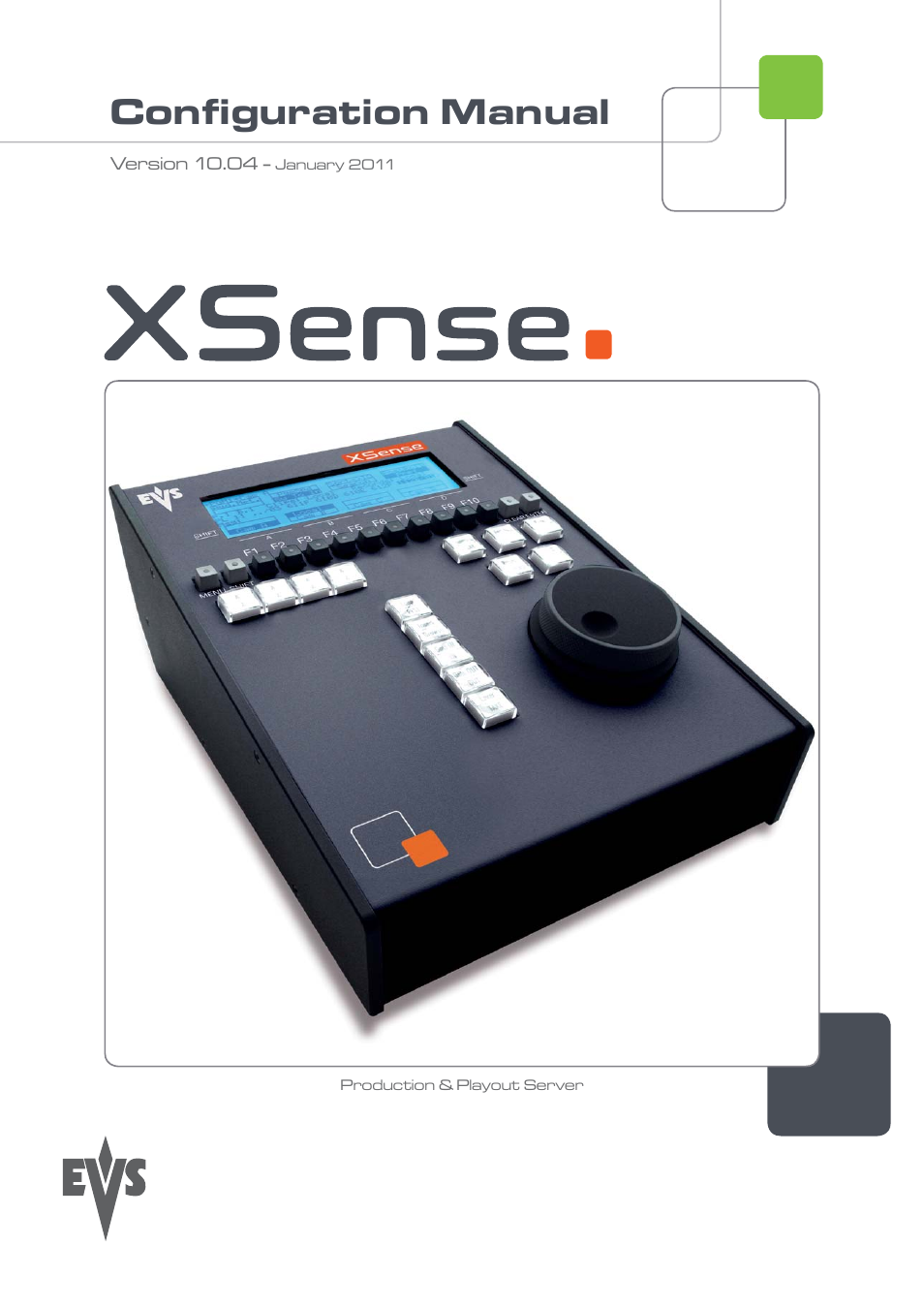 EVS XSense Version 10.04 - January 2011 Configuration Manual User Manual | 96 pages
