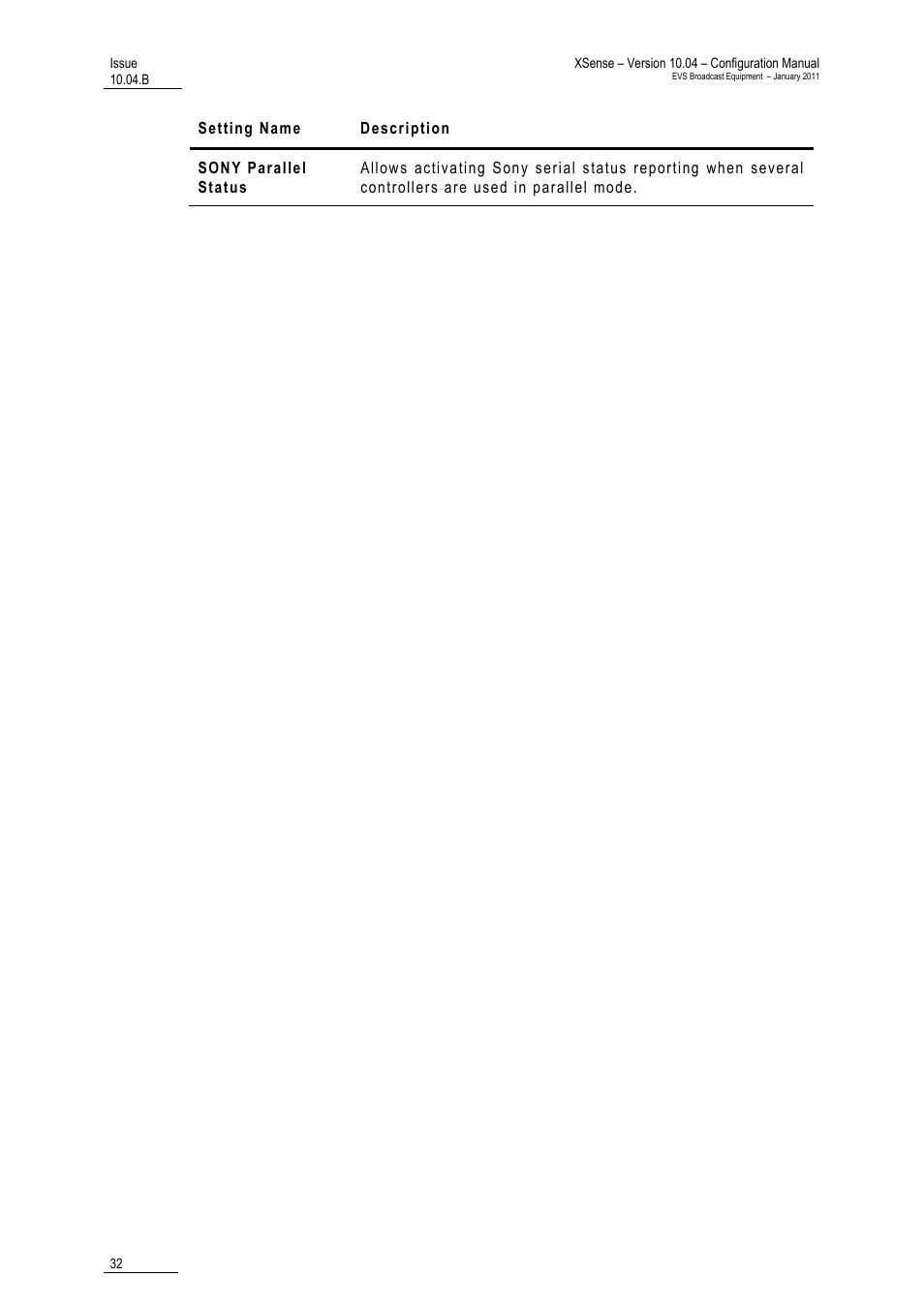 EVS XSense Version 10.04 - January 2011 Configuration Manual User Manual | Page 41 / 96