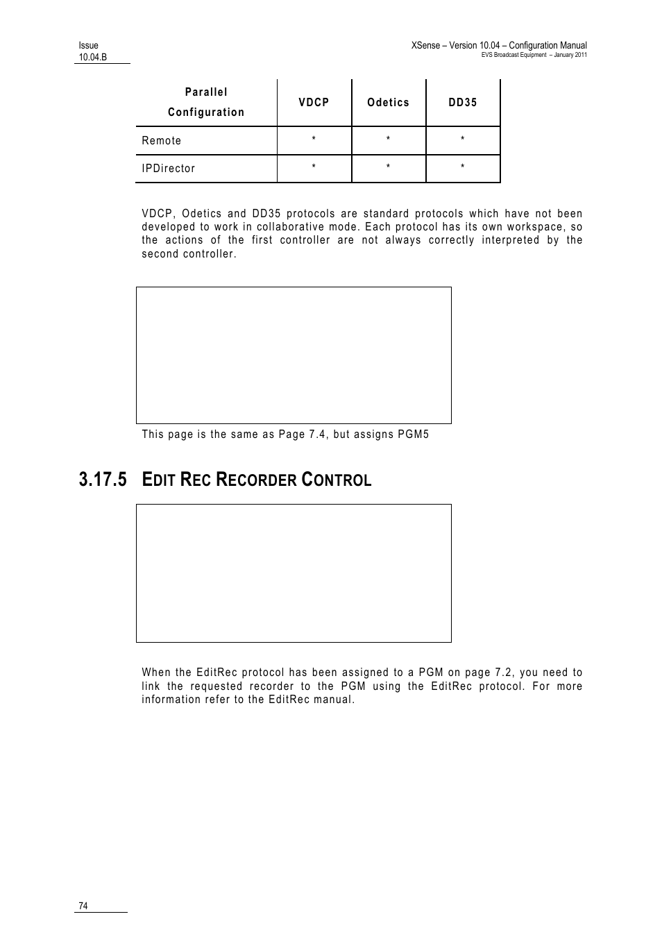 5 edit rec recorder control, Ecorder, Ontrol | EVS XSense Version 10.04 - January 2011 Configuration Manual User Manual | Page 83 / 96