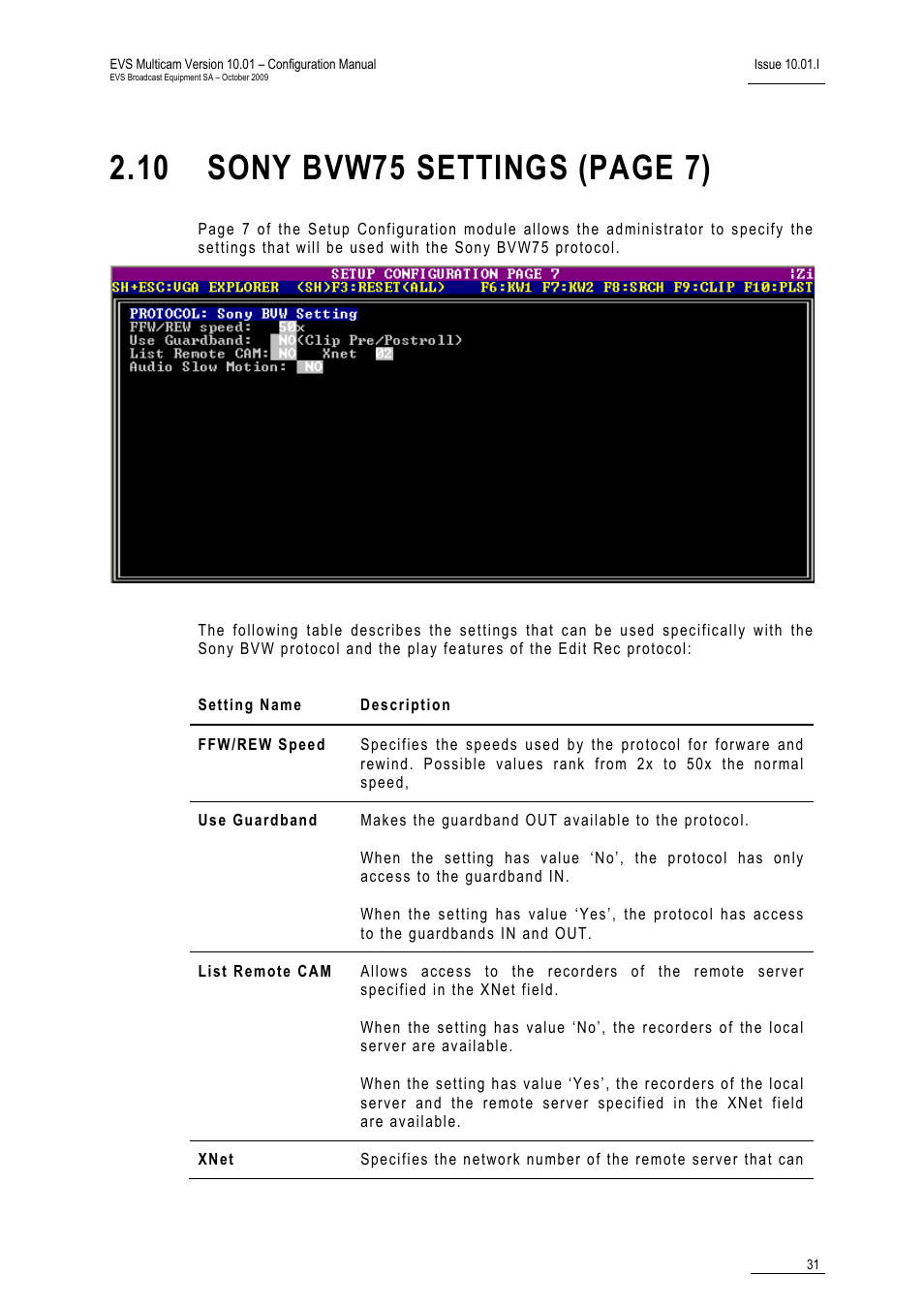 EVS MulticamLSM Version 10.01 - October 2009 Configuration Manual User Manual | Page 38 / 93
