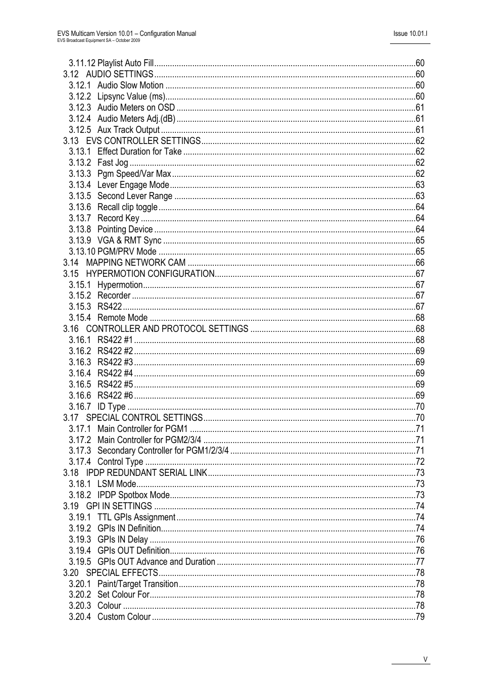 EVS MulticamLSM Version 10.01 - October 2009 Configuration Manual User Manual | Page 6 / 93