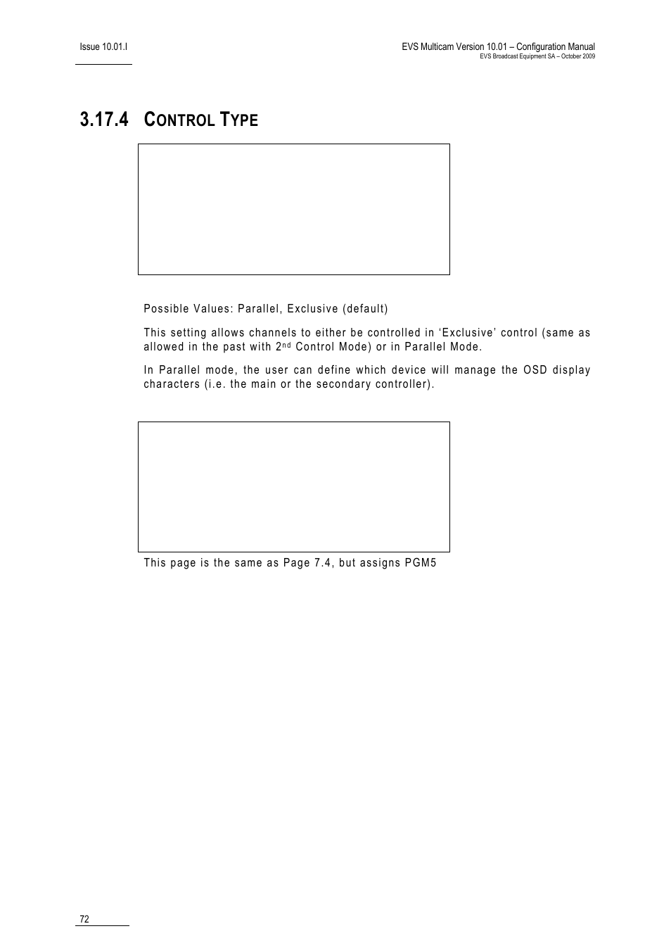 4 control type, Ontrol | EVS MulticamLSM Version 10.01 - October 2009 Configuration Manual User Manual | Page 79 / 93
