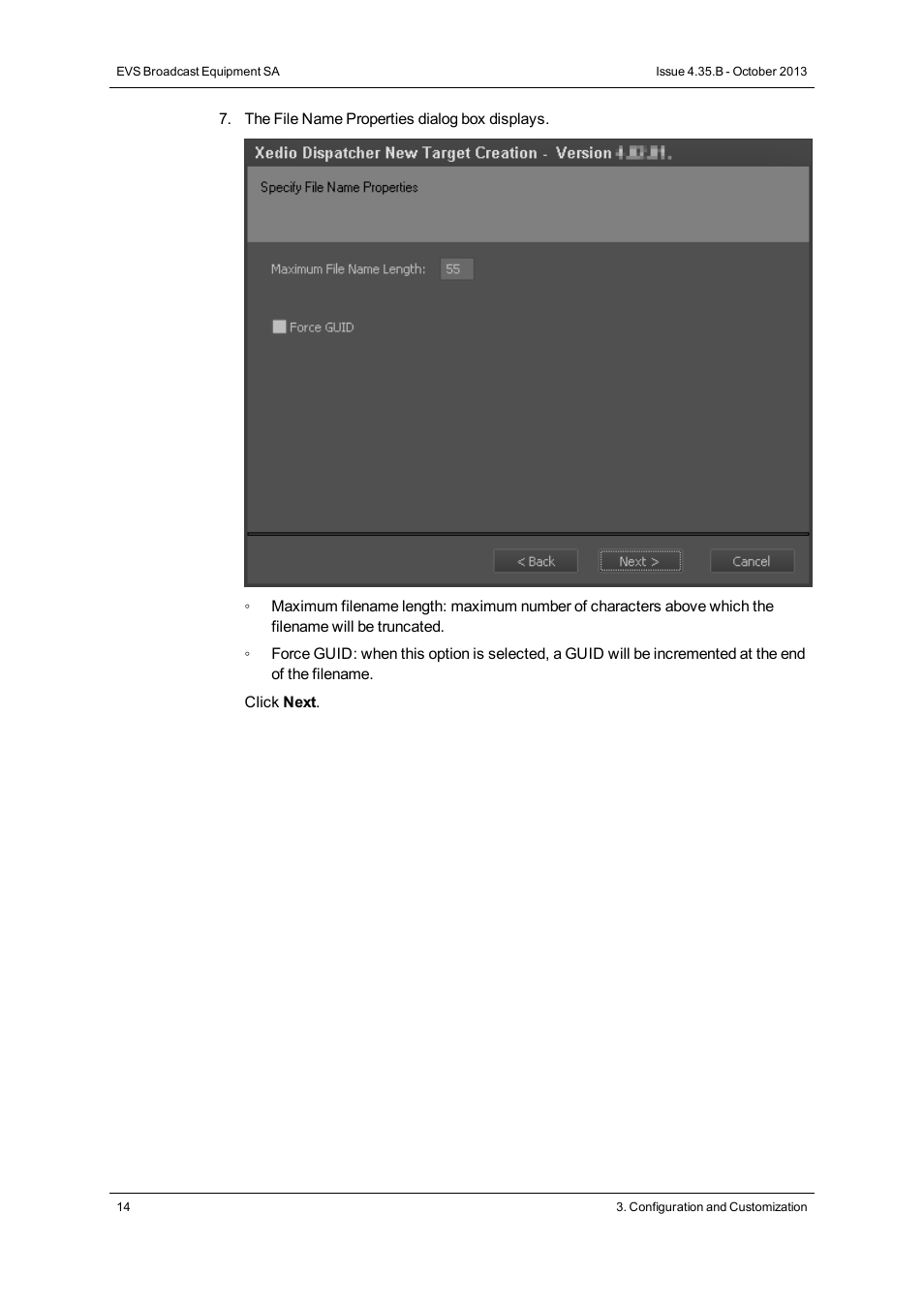 EVS Xedio Dispatcher Version 4.35 - October 2013 User Manual User Manual | Page 24 / 136