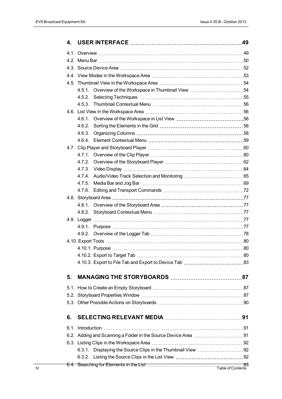 EVS Xedio Dispatcher Version 4.35 - October 2013 User Manual User Manual | Page 6 / 136