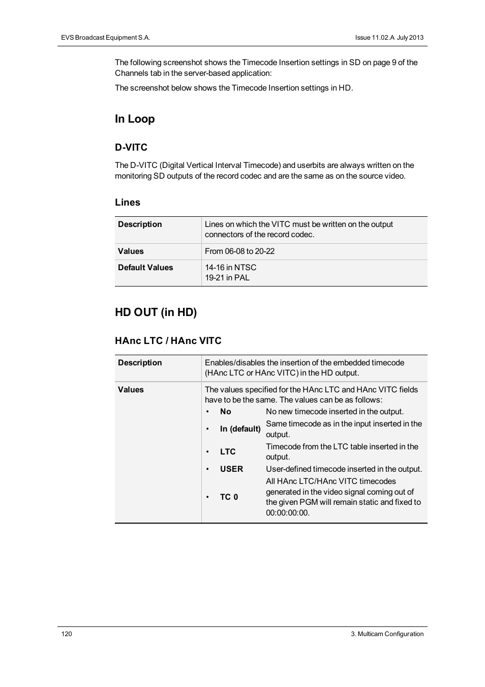 Hd out (in hd) | EVS XT2 Version 11.02 - July 2013 Configuration Manual User Manual | Page 128 / 220