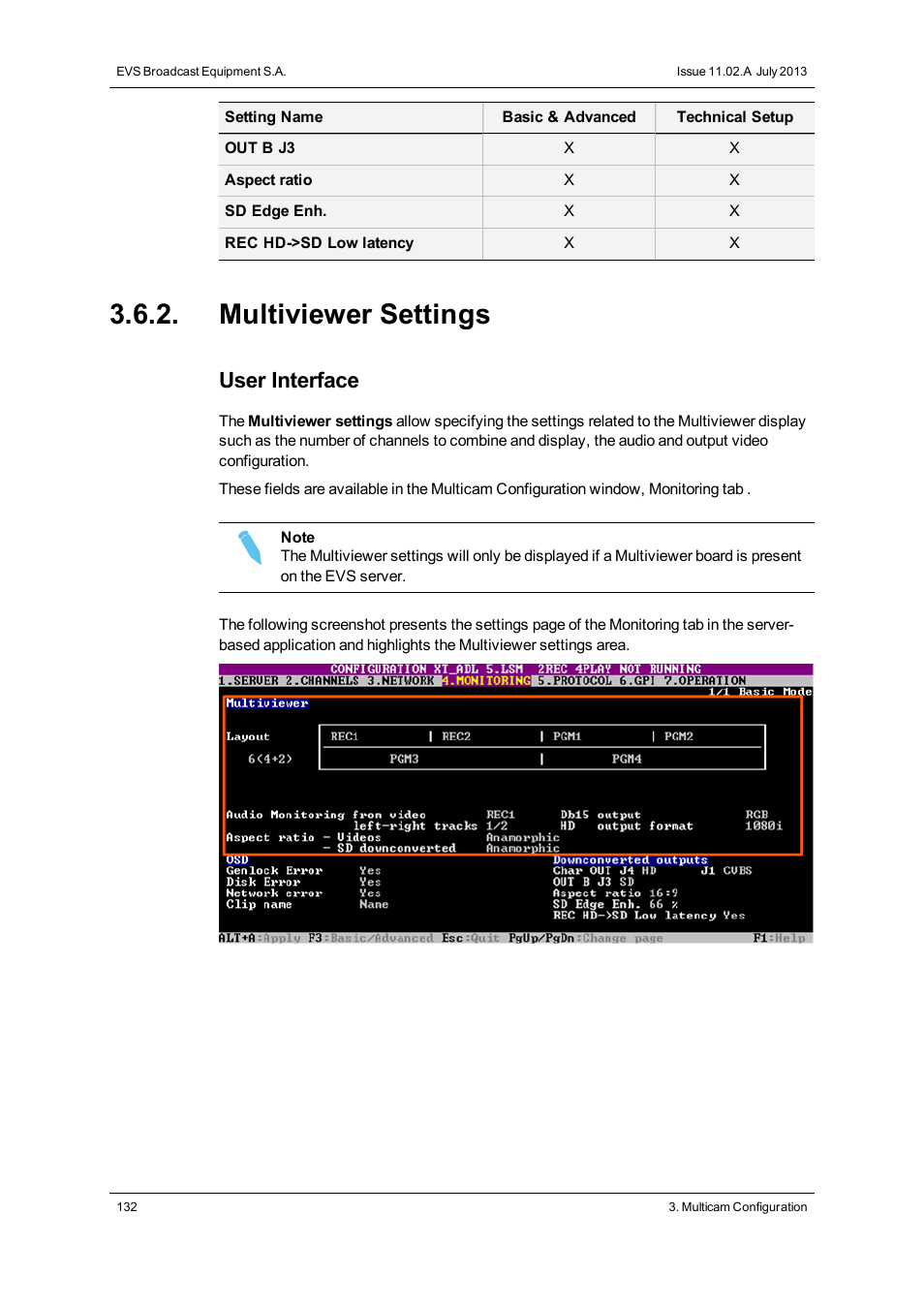 Multiviewer settings, User interface | EVS XT2 Version 11.02 - July 2013 Configuration Manual User Manual | Page 140 / 220