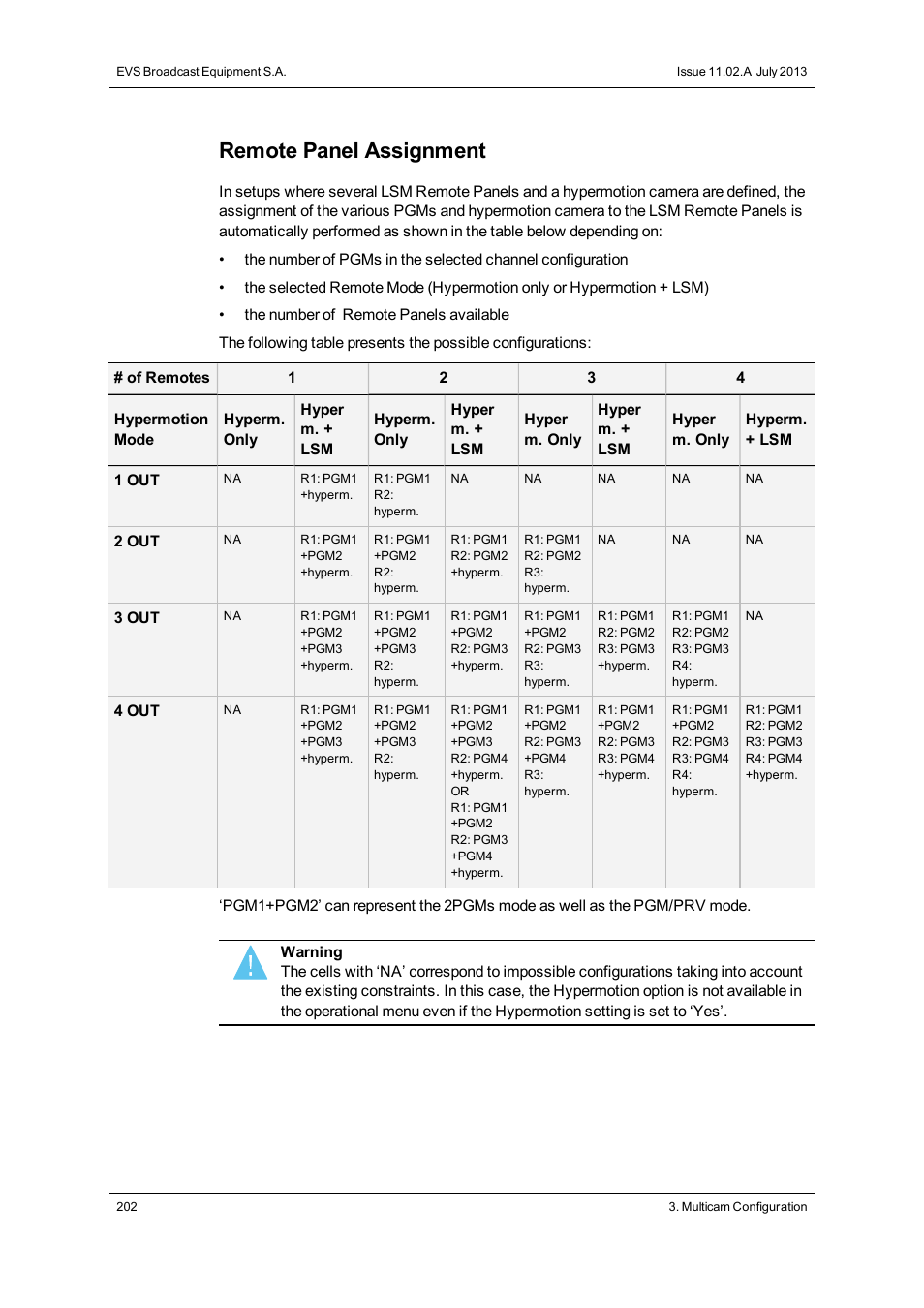 Remote panel assignment | EVS XT2 Version 11.02 - July 2013 Configuration Manual User Manual | Page 210 / 220