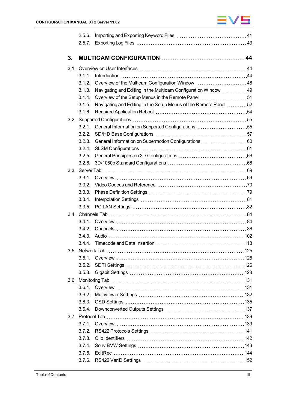 EVS XT2 Version 11.02 - July 2013 Configuration Manual User Manual | Page 5 / 220