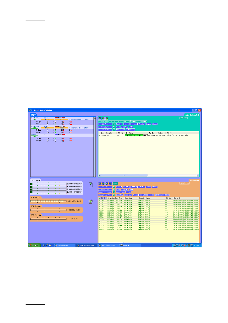 13 job status, 1 purpose, 2 job status window | Job status, Purpose, Job status window | EVS Xfile Version 2.16 - November 2011 User Manual User Manual | Page 116 / 192