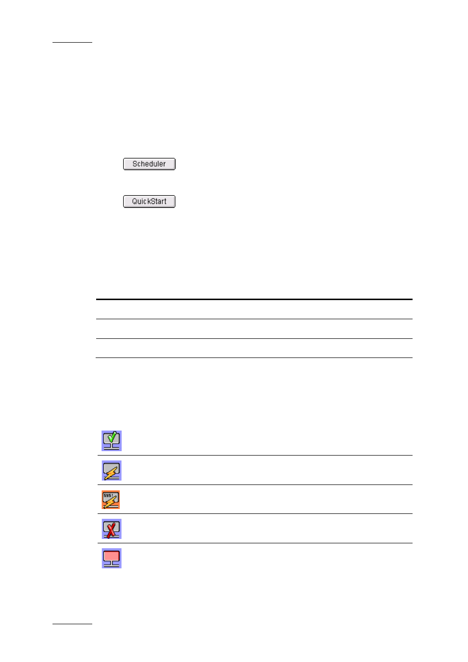 2 information & menu area, 1 scheduler and quickstart buttons, 2 network status | Information & menu area, Scheduler and quickstart buttons, Network status, Cheduler and, Uick, Tart, Uttons | EVS Xfile Version 2.16 - November 2011 User Manual User Manual | Page 124 / 192