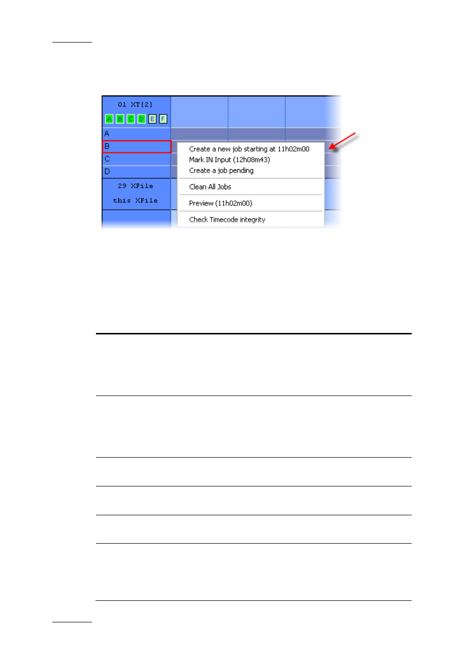 3 contextual menu from the grid of a camera, Contextual menu from the grid of a camera, Ontextual | Enu from the, Rid of a, Amera | EVS Xfile Version 2.16 - November 2011 User Manual User Manual | Page 146 / 192