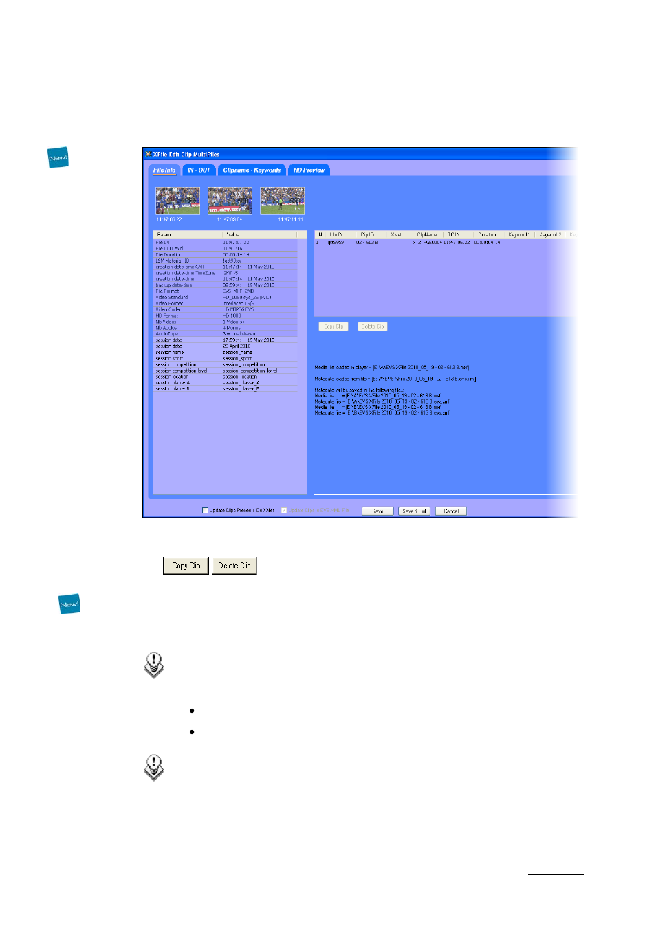 1 file info tab, File info tab | EVS Xfile Version 2.16 - November 2011 User Manual User Manual | Page 163 / 192