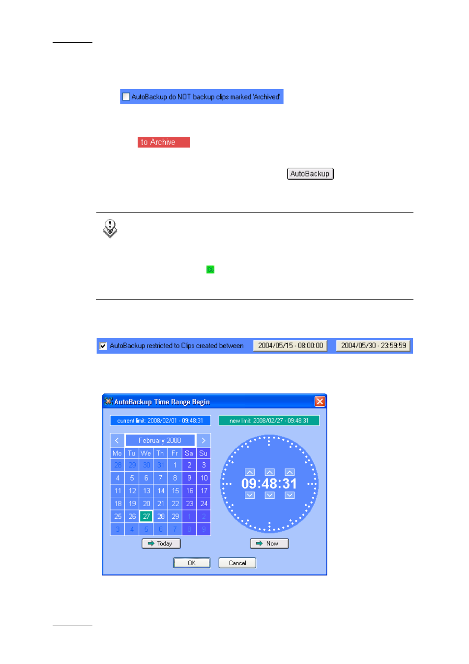 Time range | EVS Xfile Version 2.16 - November 2011 User Manual User Manual | Page 30 / 192