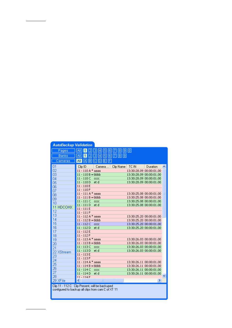 Second output parameters, Filename format string, Autobackup validation tab | EVS Xfile Version 2.16 - November 2011 User Manual User Manual | Page 34 / 192
