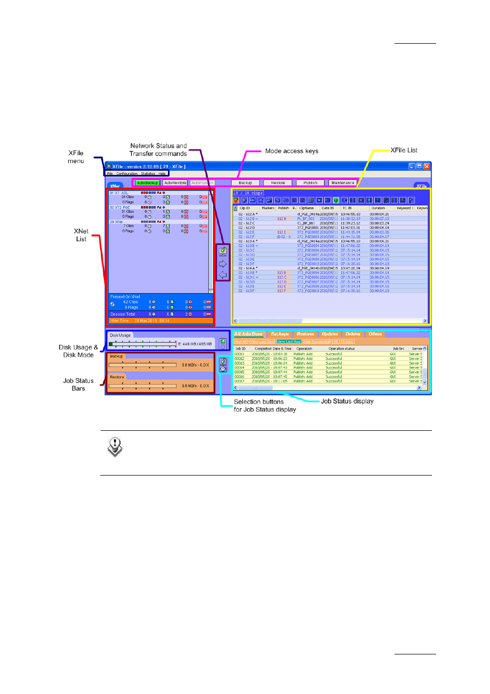 4 user interface, 1 overview of the main window, User interface | Overview of the main window, Verview of the main, Indow | EVS Xfile Version 2.16 - November 2011 User Manual User Manual | Page 55 / 192