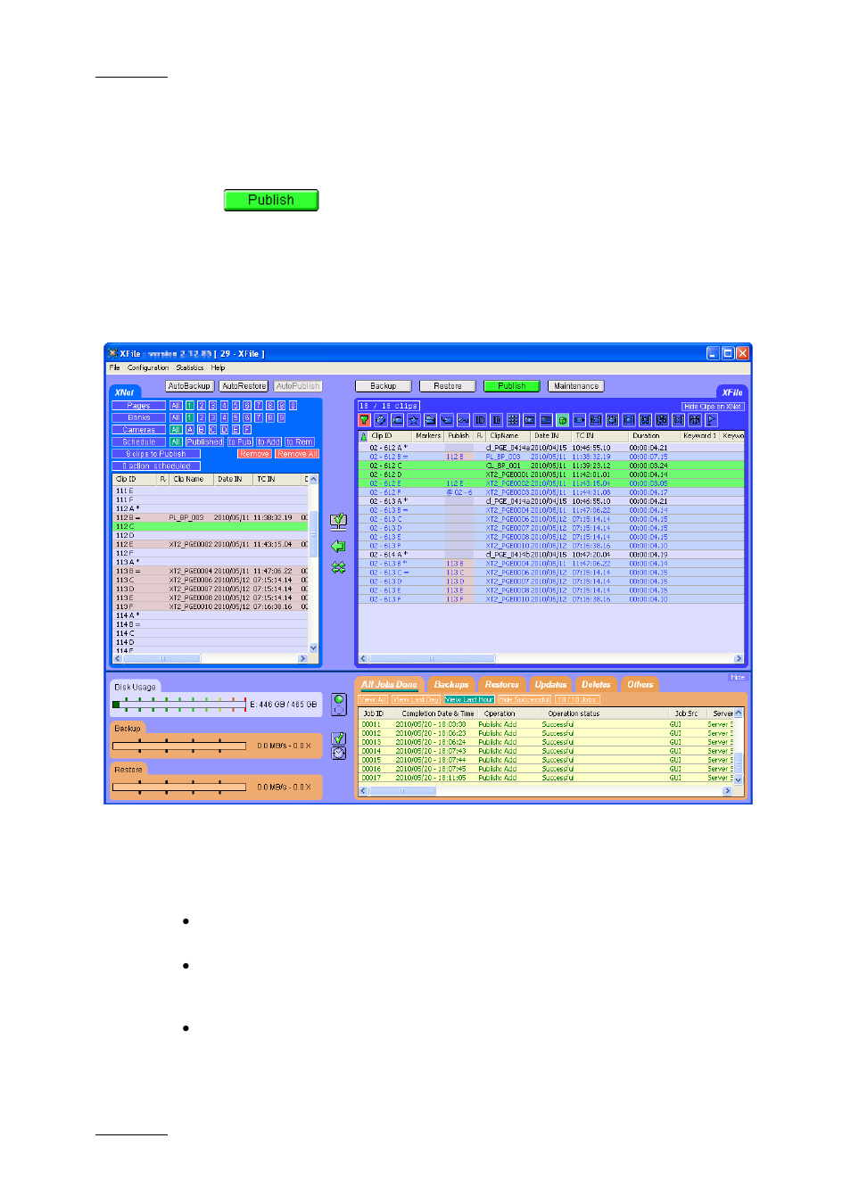 8 publish mode, 1 publish modes, Publish mode | Publish modes, Ublish, Odes | EVS Xfile Version 2.16 - November 2011 User Manual User Manual | Page 86 / 192