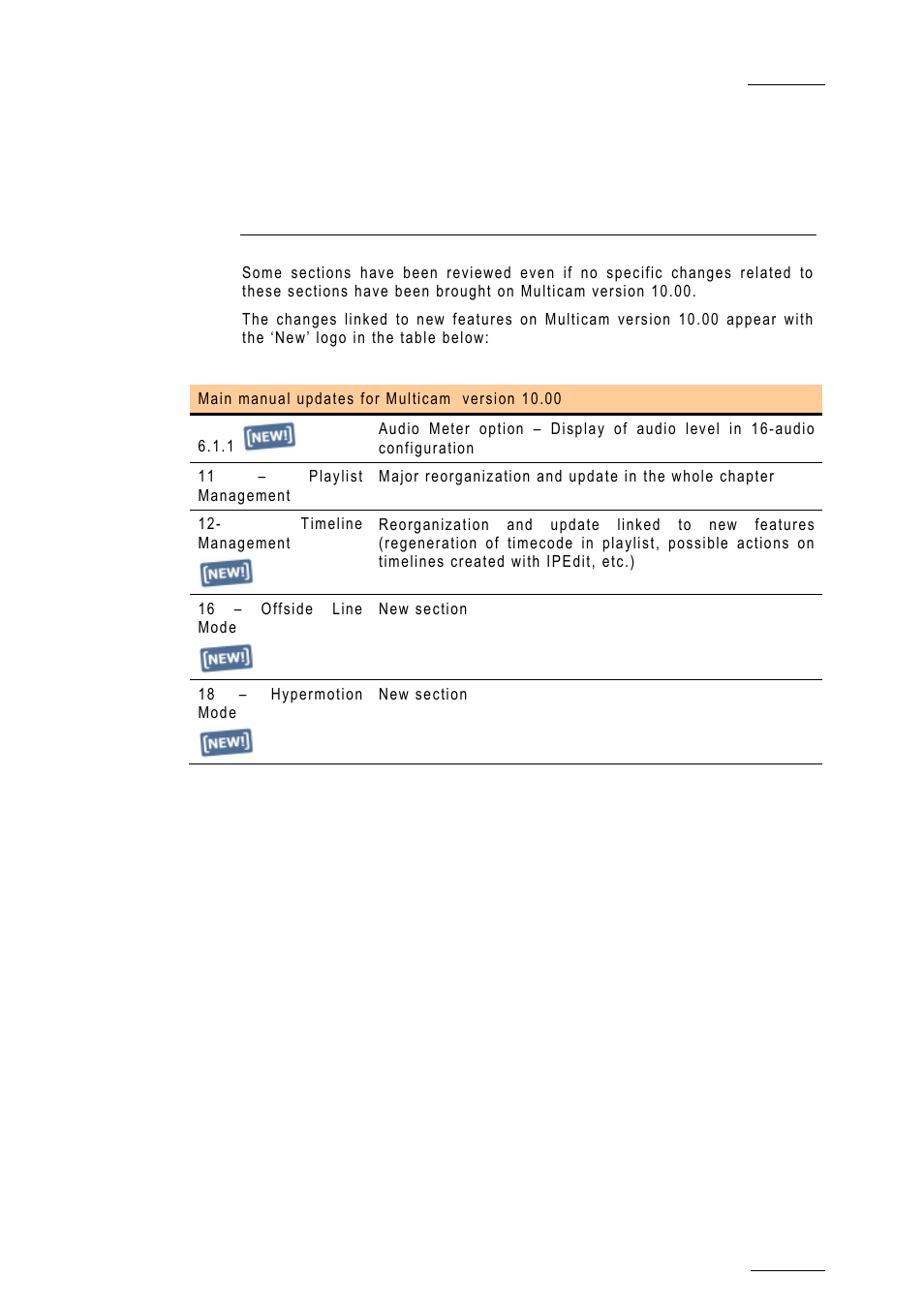 What’s new | EVS MulticamLSM Version 10.01 - July 2009 Operating Manual User Manual | Page 10 / 185