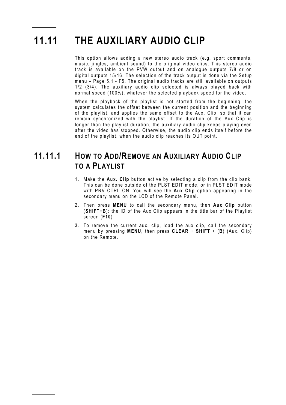 11 the auxiliary audio clip | EVS MulticamLSM Version 10.01 - July 2009 Operating Manual User Manual | Page 117 / 185