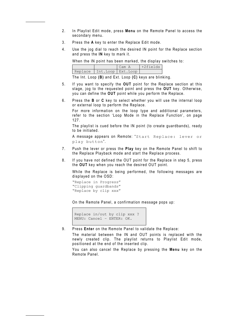 EVS MulticamLSM Version 10.01 - July 2009 Operating Manual User Manual | Page 135 / 185