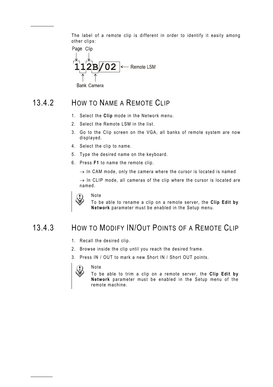 In/o | EVS MulticamLSM Version 10.01 - July 2009 Operating Manual User Manual | Page 151 / 185