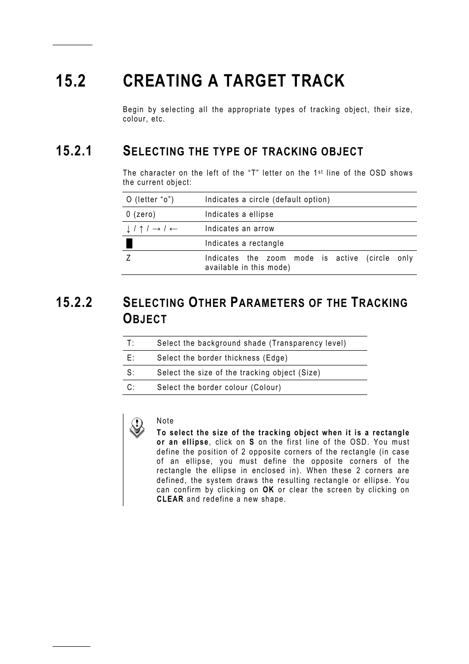 2 creating a target track, 1 selecting the type of tracking object, Electing the type of tracking object | Electing, Ther, Arameters of the, Racking, Bject | EVS MulticamLSM Version 10.01 - July 2009 Operating Manual User Manual | Page 161 / 185