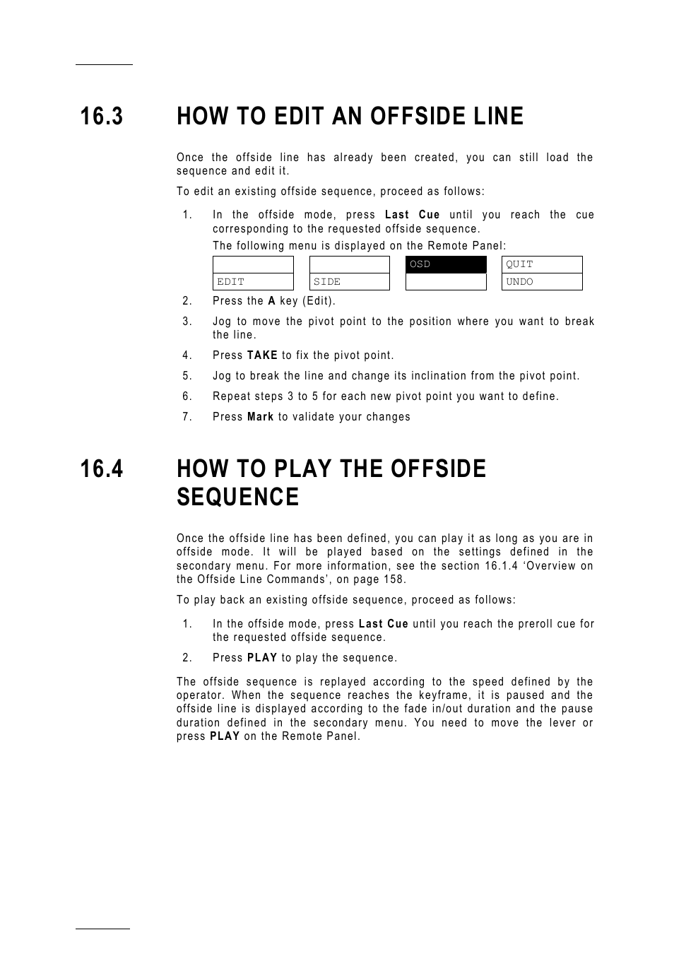 3 how to edit an offside line, 4 how to play the offside sequence | EVS MulticamLSM Version 10.01 - July 2009 Operating Manual User Manual | Page 169 / 185